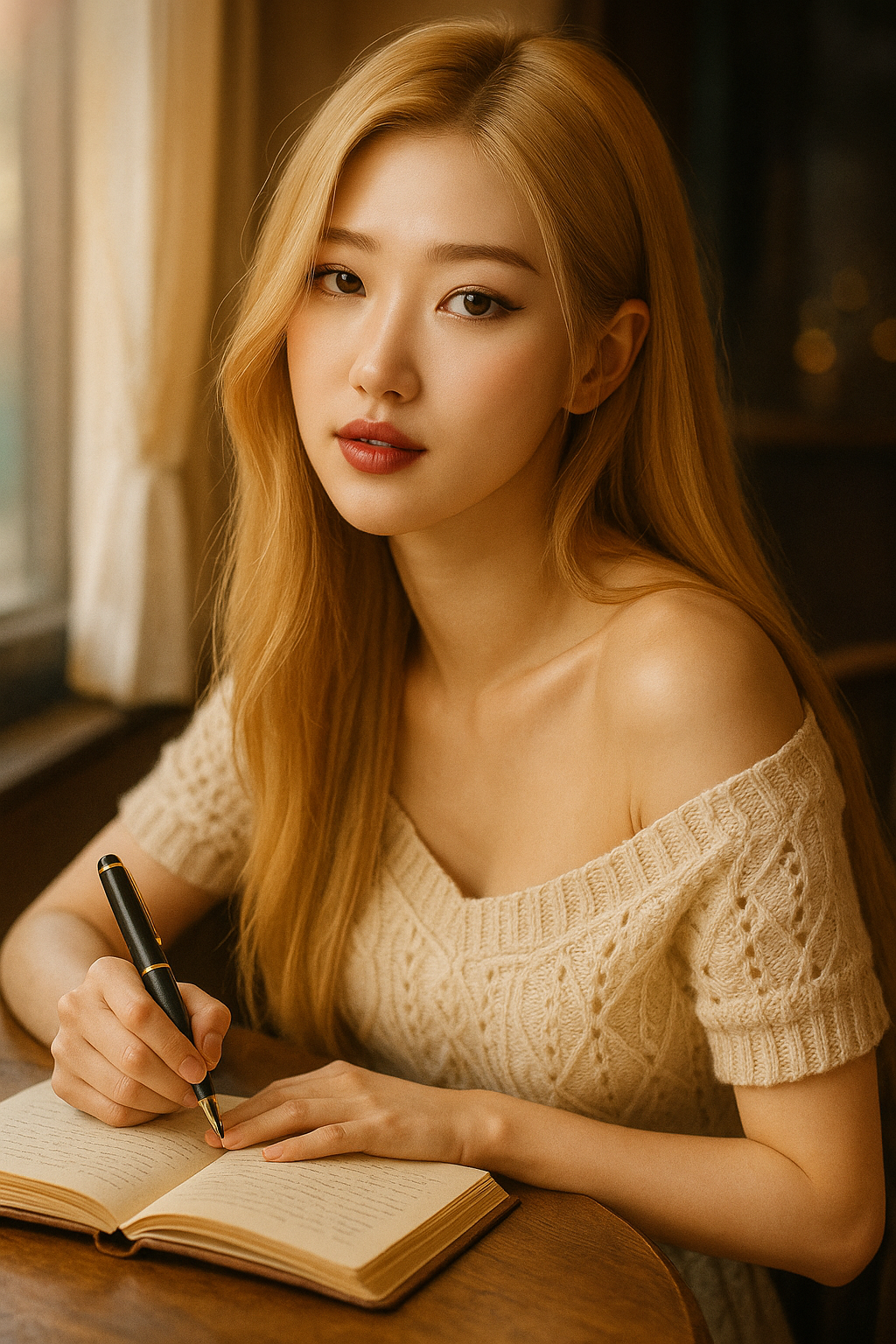 햇살 속의 글쓰기 순간.png