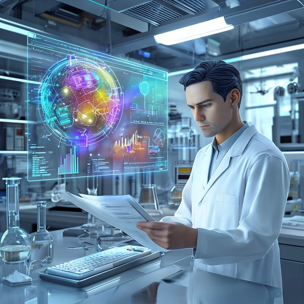 Researcher Collaborates With AI In High-Tech Lab Environment.png