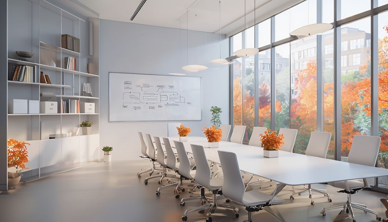 Modern Conference Room With Elegant Design And Natural Light.png