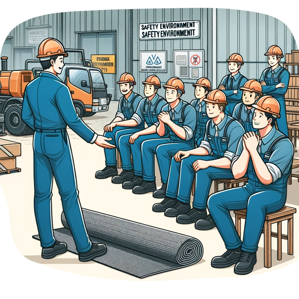 DALL·E 2023-12-01 13.11.29 - A webtoon style illustration depicting a safety environment team leader in an industrial setting. The leader is discussing with field employees about .png