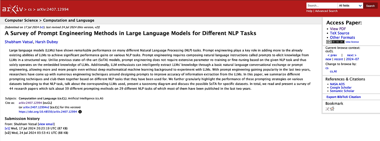 Monosnap [2407.12994] A Survey of Prompt Engineering Methods in Large Language Models for Different NLP Tasks 2024-07-25 15-11-50.png