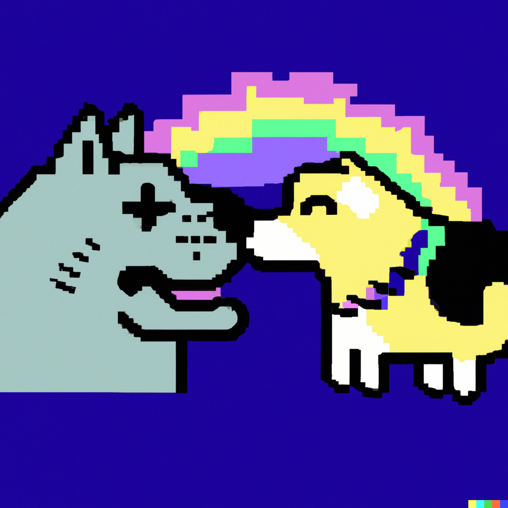 DALL·E 2022-10-05 15.17.40 - A picture of Nyan cat and doggy reconciling.png