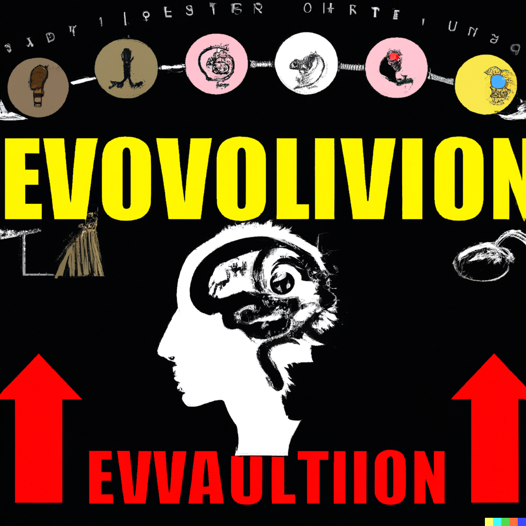 DALL·E 2022-09-19 21.42.11 - evolution therory with brain revolution, like music jacket image.png