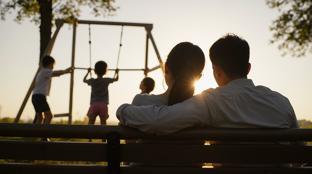 back_view_of_korean_parents_mother_and_father_sitting_on_a_park_bench_watching_their_two_children_7_kteu01le1ex5pkiulql4_3.png