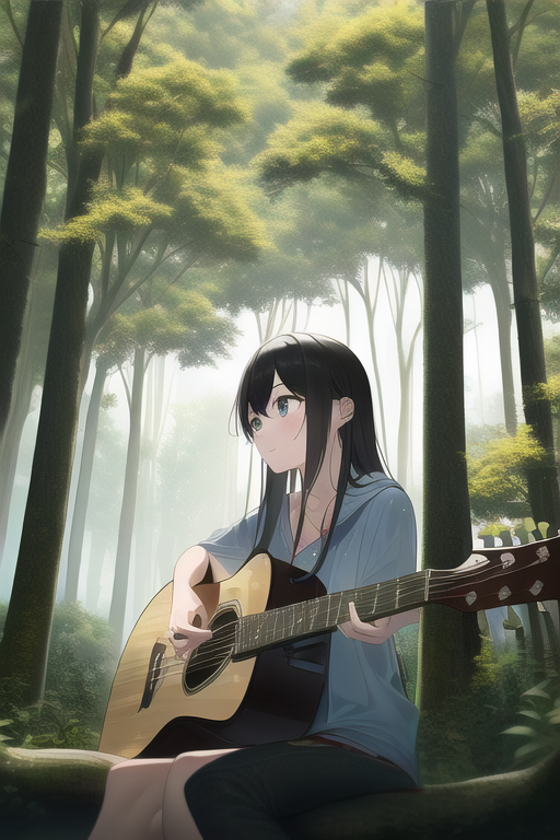 {{{best quality}}}, {{ultra-detailed}}, {natural light}, {in the woods}, {asian} s-1000506817.png