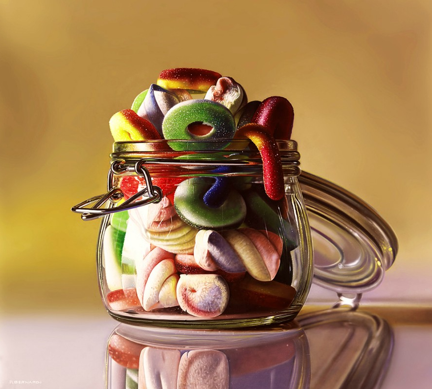 로베르토 베르나르디, IL DIAMANTE, oil on canvas.png