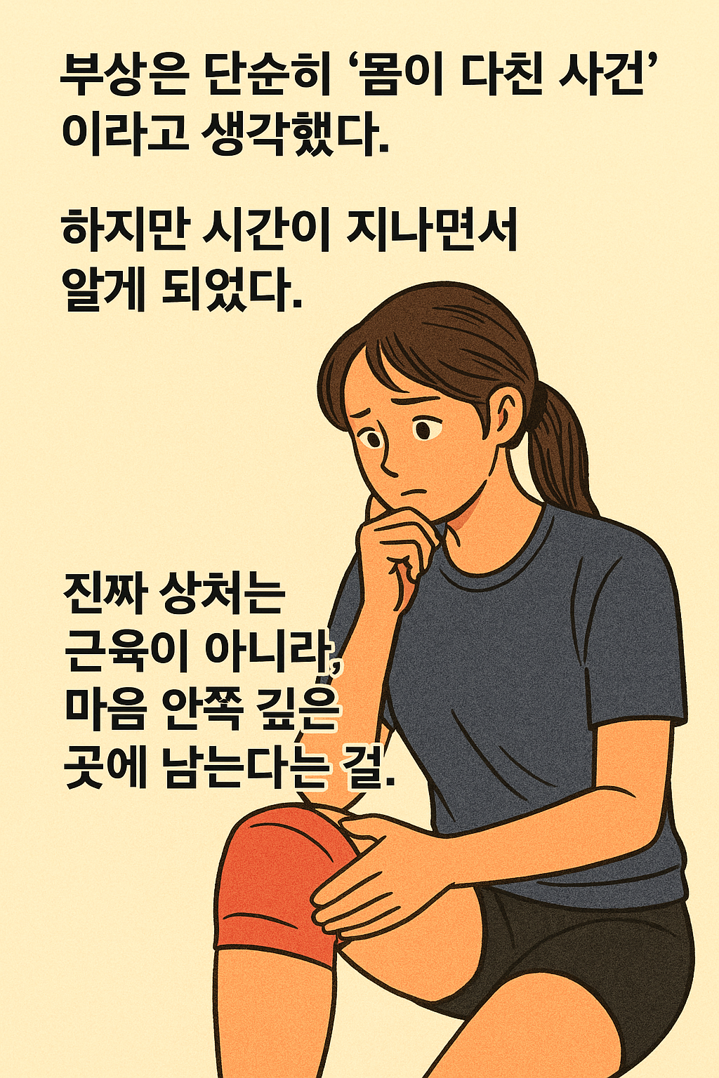 “부상은 몸보다 마음을 더 무겁게 만들어. 근데 언젠가 마음이 먼저 나아가는 날이 올 거야.”.png