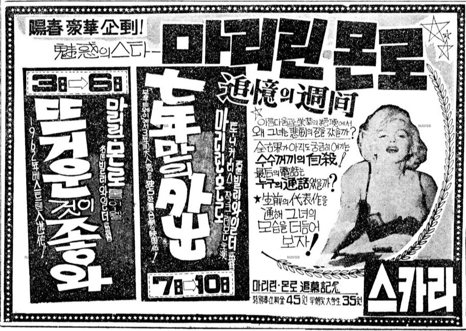 뜨거운 것이 좋아, 7년만의 외출 광고, 630502 조선일보 8면.png