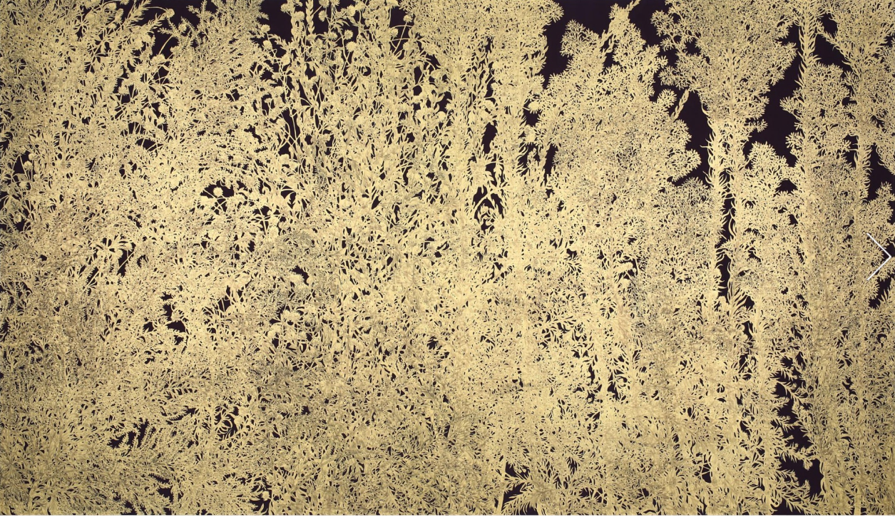 성민우, 금빛풍경, 130.3 x 227.3cm, 비단에 수묵과 금분, 2025.png