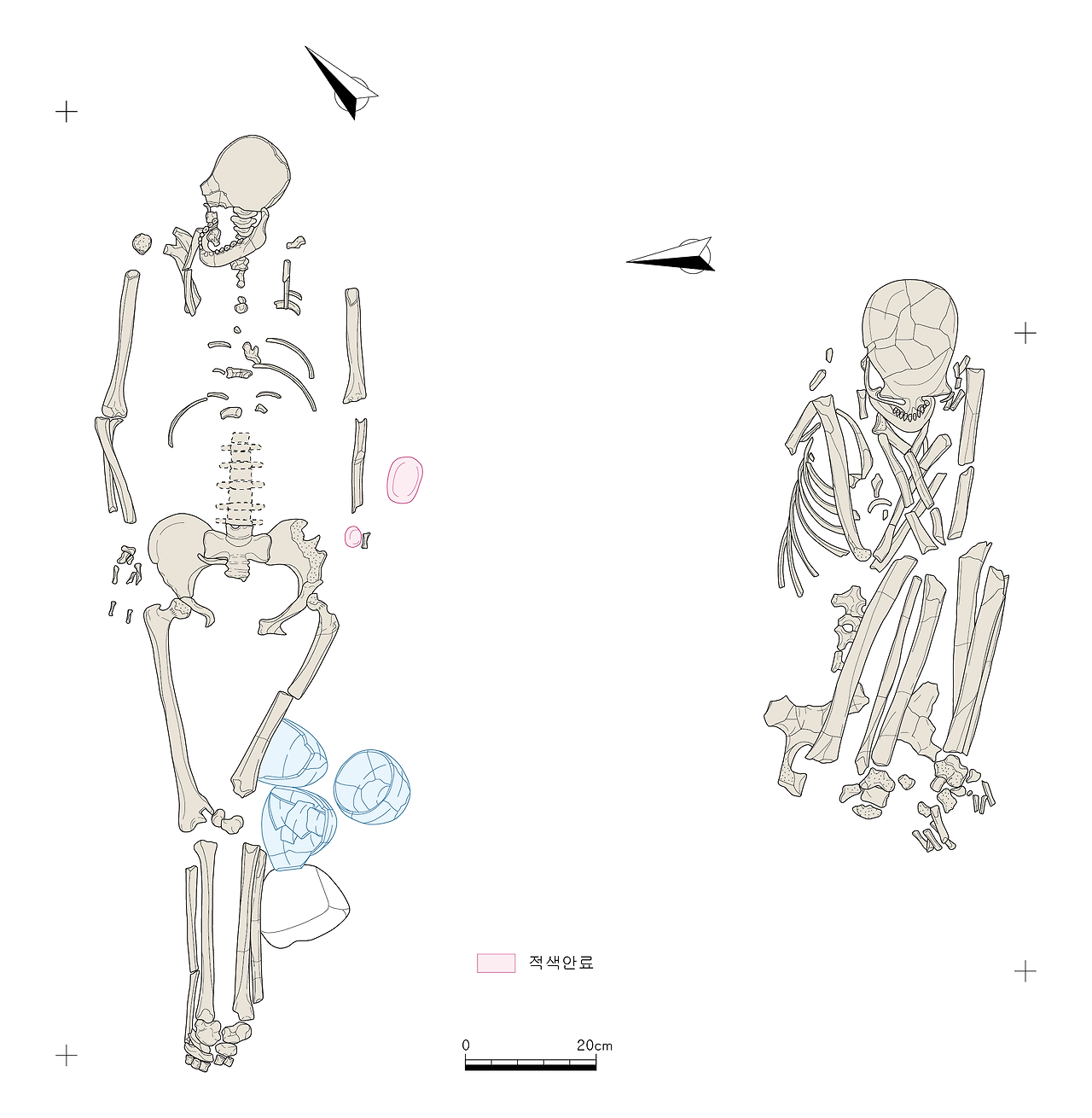 부산 장항유적의 신전장과 굴신장.png