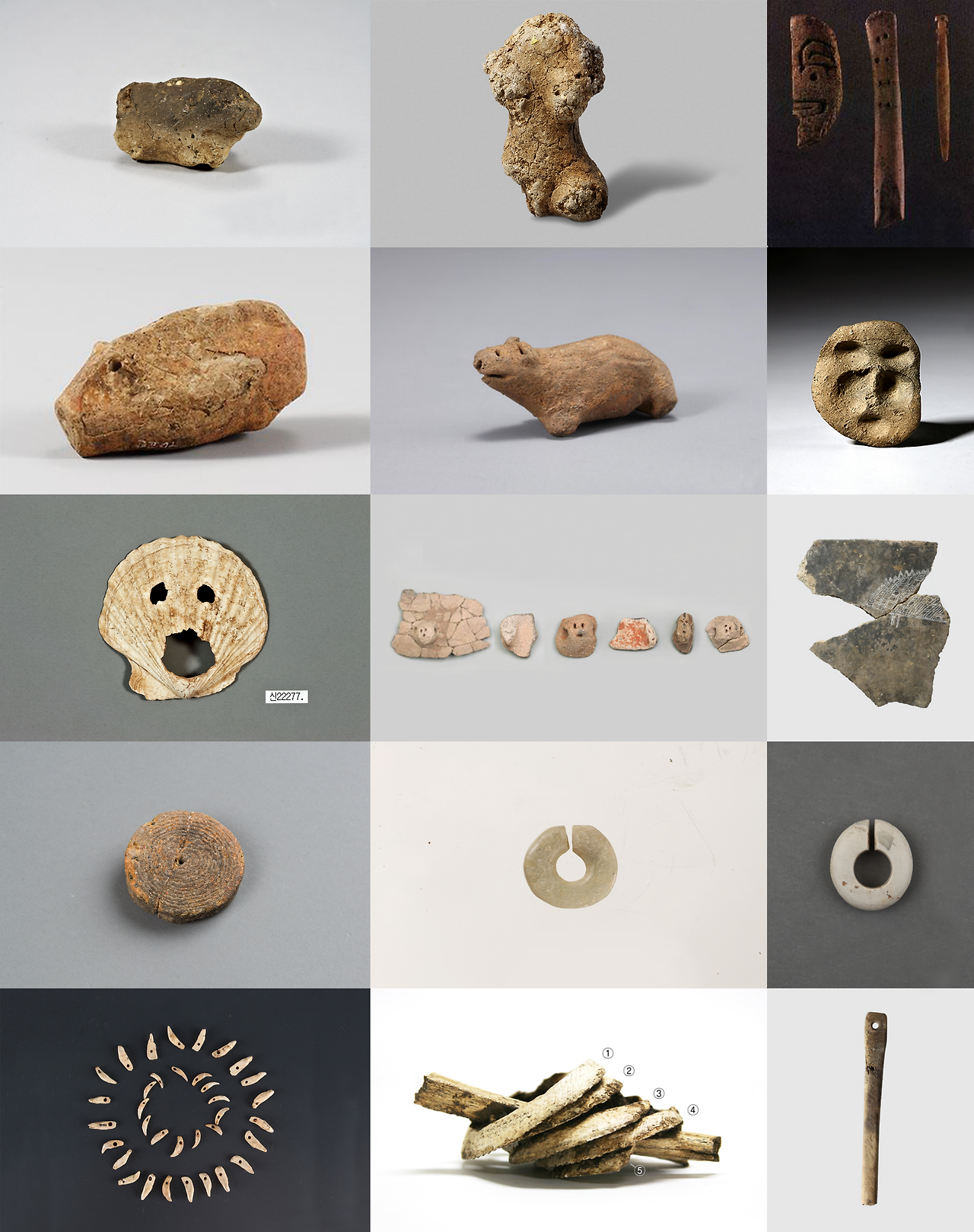 신석기시대 예술품과 장신구 각종.png