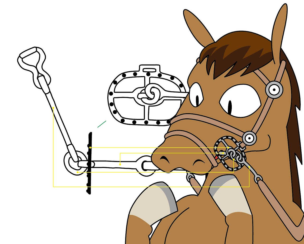 합천 옥전 M1호분 출토 환판비 착용 상상도.png