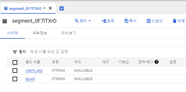 생성된 세그먼트 데이터가 Google BigQuery에 수집 (출처 BizSpring).png