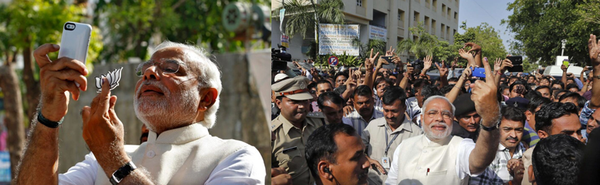 사진 합성 - 모디 총리 투표 후 (his ink-marked finger) Reuters 2014.04.30.png