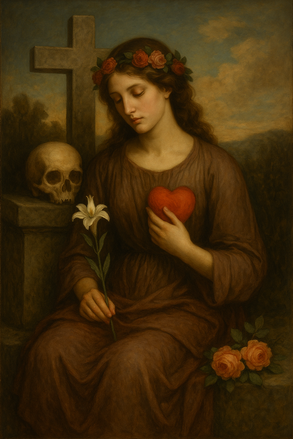 자연과 평화의 묘비 앞에서 여인.png