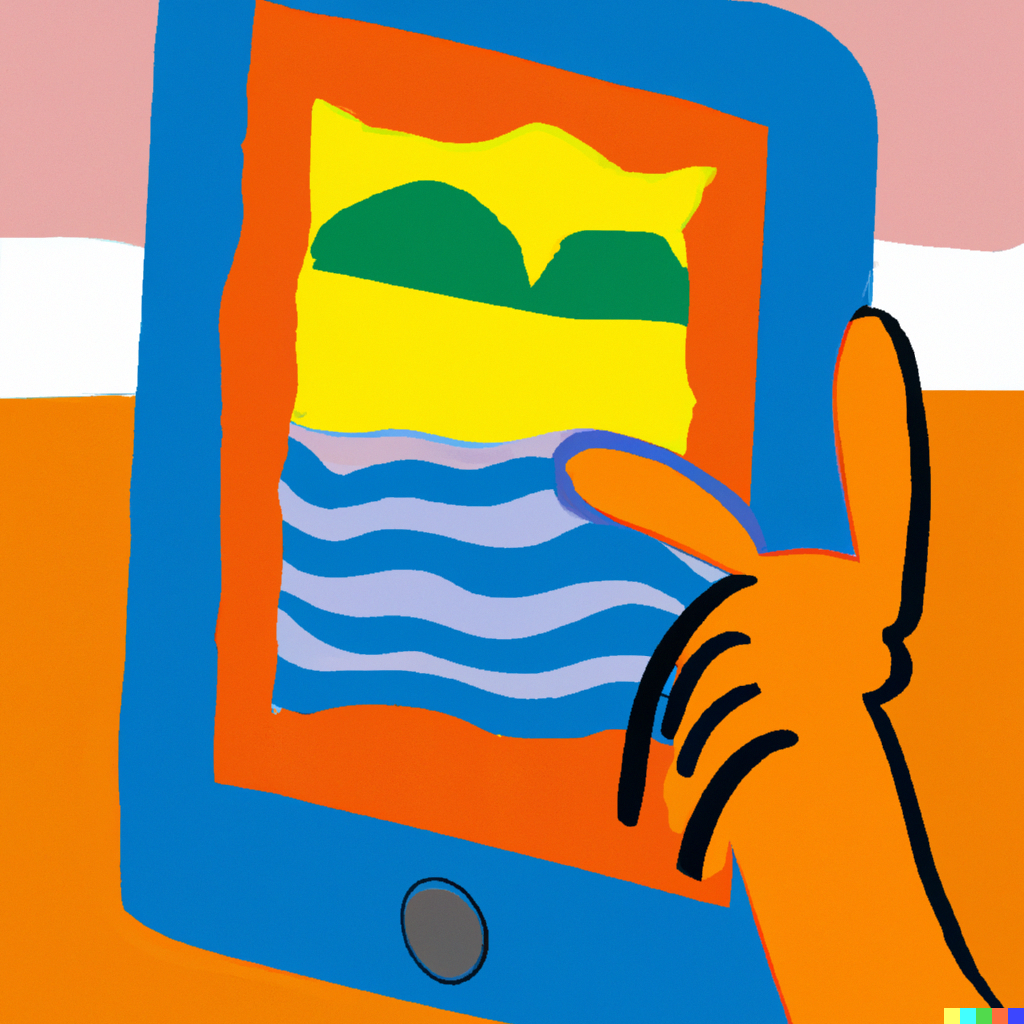 DALL·E 2023-02-08 11.11.48 - Matisse Style. Surfing on iPhone over ocean.png