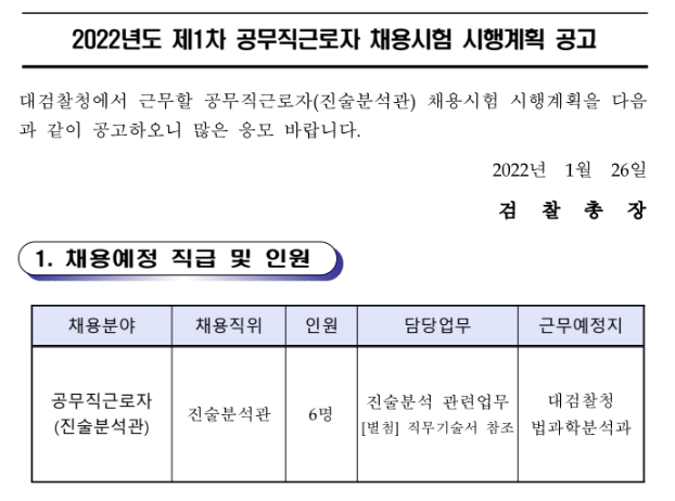 대검찰청 진술분석관 채용공고.png