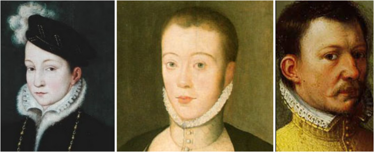 메리 여왕의 남편들 3명 프랑스와 2세 왕, 헨리 단리 경, 제임스 헵번 보스웰 백작.png