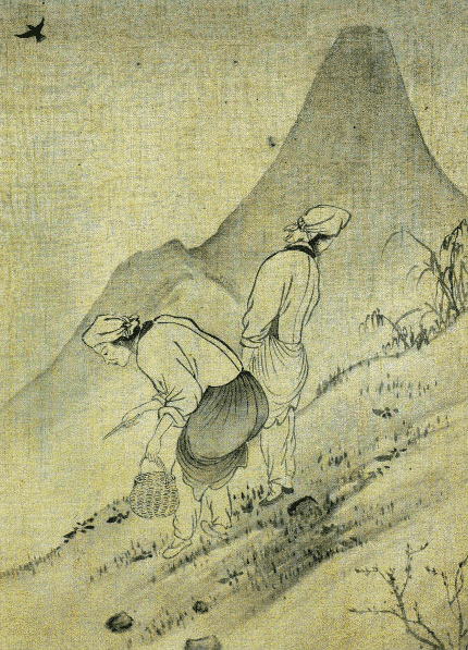 94p, 윤두서, 나물 캐는 두 여인, 18세기..png