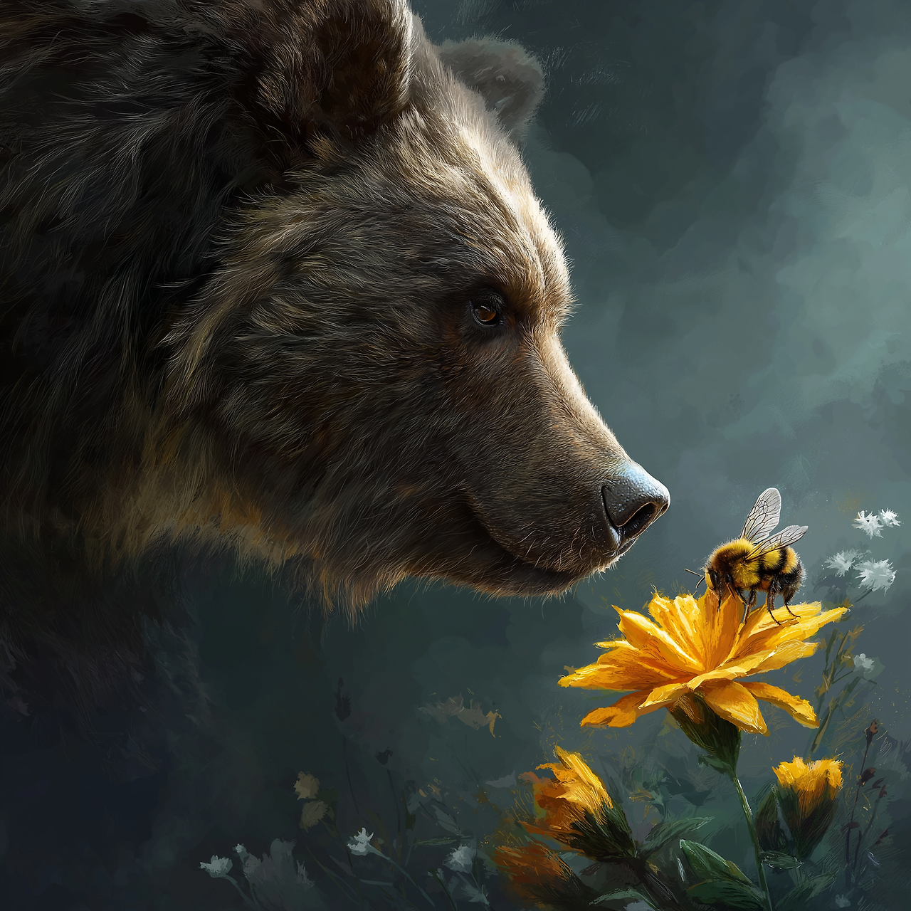 brooke1770_A_photo_realistic_portrait_of_a_bear_and_a_bee_in_lo_7c39f1ac-81c5-4bfa-84a0-c498bae114f8.png