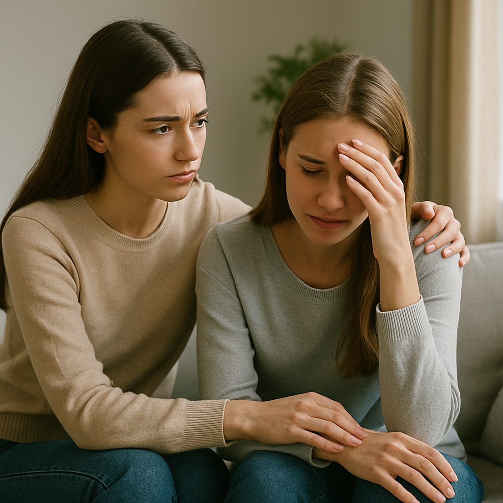 이미지_젊은 여성이 위로해 주는 모습.png