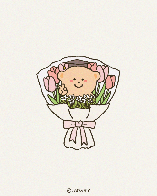 끄곰이_졸업꽃.png