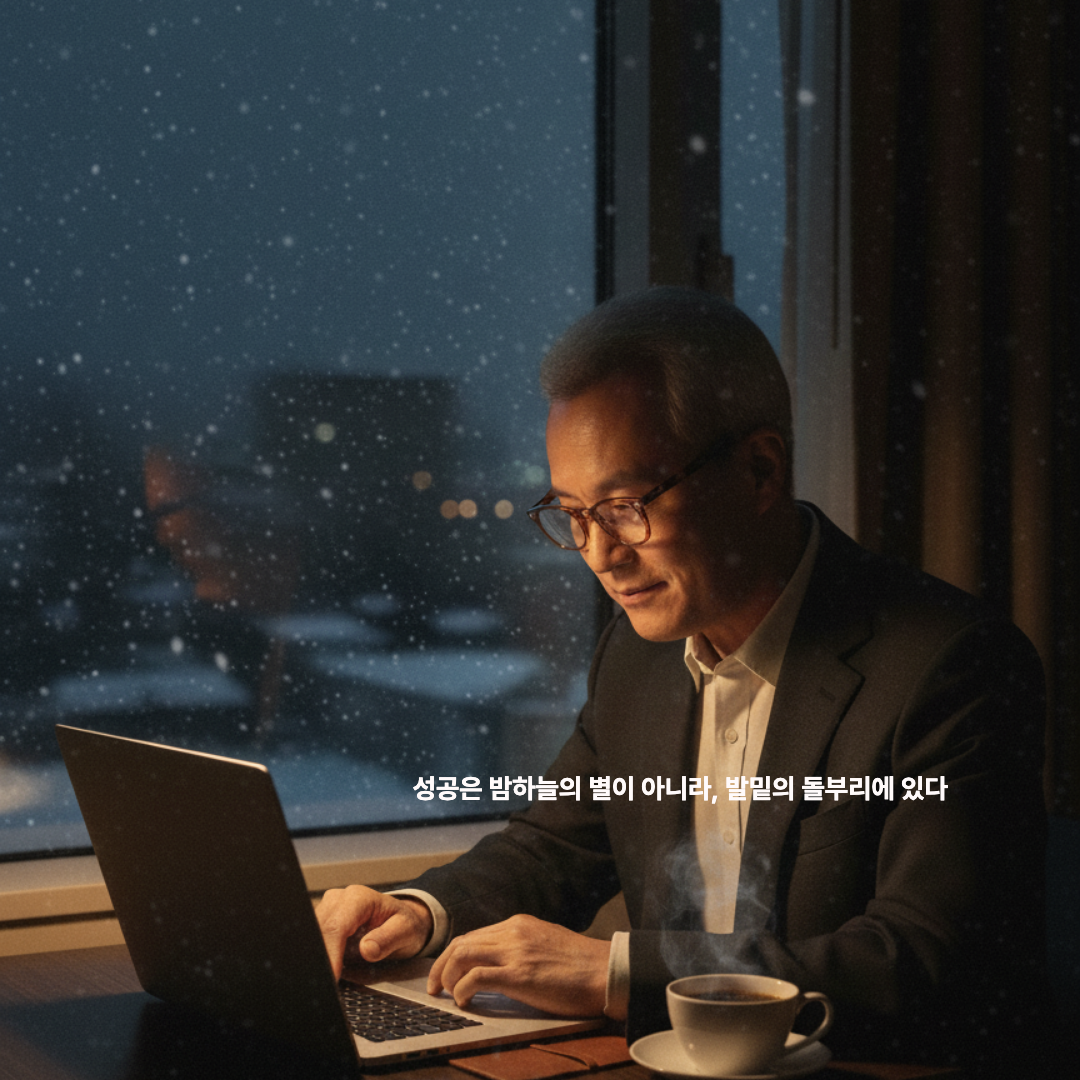 성공은 밤하늘의 별이 아니라, 발밑의 돌부리에 있다 .png