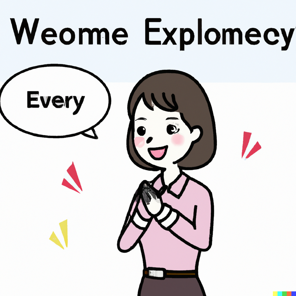 DALL·E 2023-09-25 08.45.54 - The appearance of a new employee greeting at the welcoming party for new employees, illustrator, no word  included.png