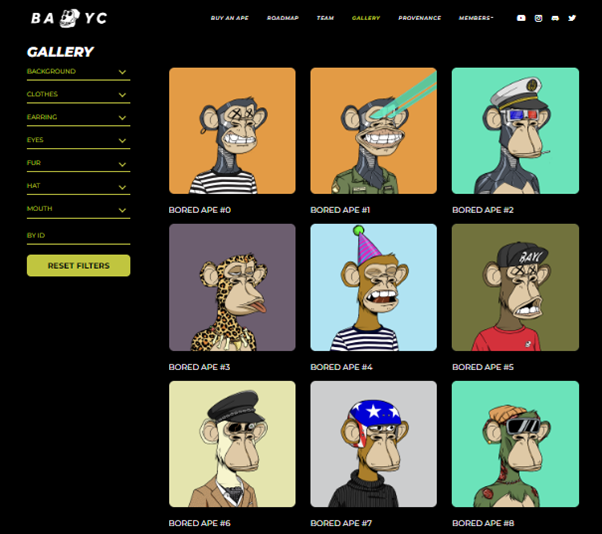 BAYC 홈페이지.png