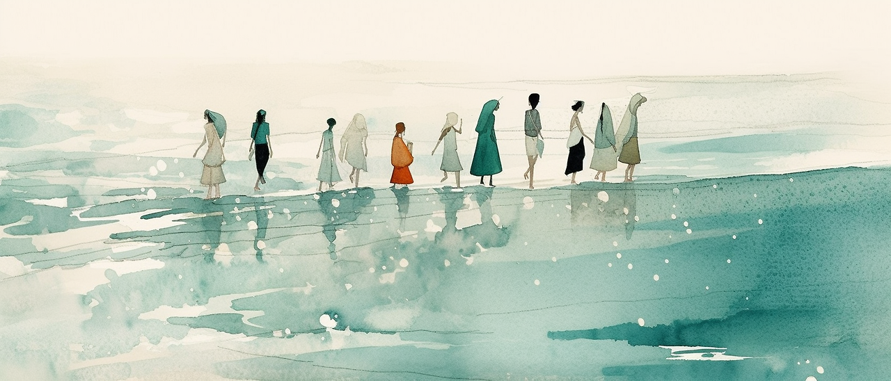 liaollet_white_water_color_drawing_of_women_walking_in_to_the_o_dd708e89-8d3e-42a5-a2d8-48c24171661d.png