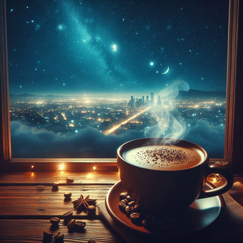 밤, 창가에 놓인 커피잔.png