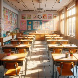 아무도 앉아 있지 않는 교실.png