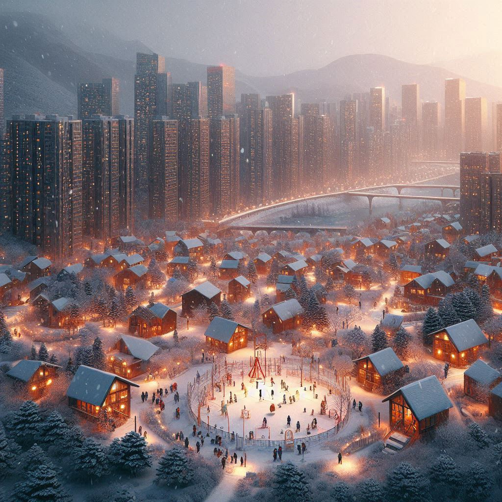 2024년 서울, 눈이 내리는 공원.png