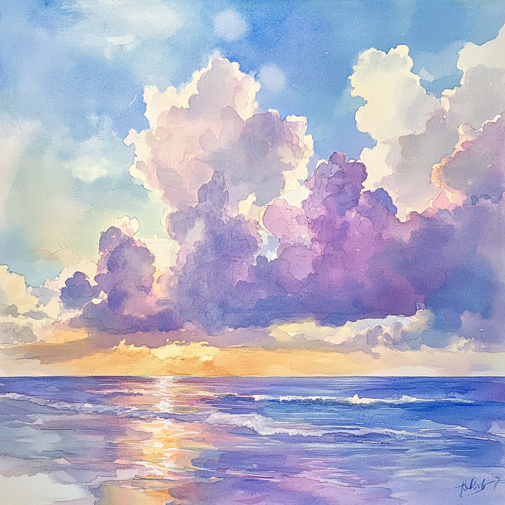 prometheus2813_cloud_and_sunny_weather_water_color_pink_purple__9f6c2b4f-7e76-4415-a729-0a8ac8aae6c6.png