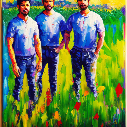 olpntng-style-four-men-standing-in-a-field-full-of-green-grains-oil-painting-heavy-strokes-.png