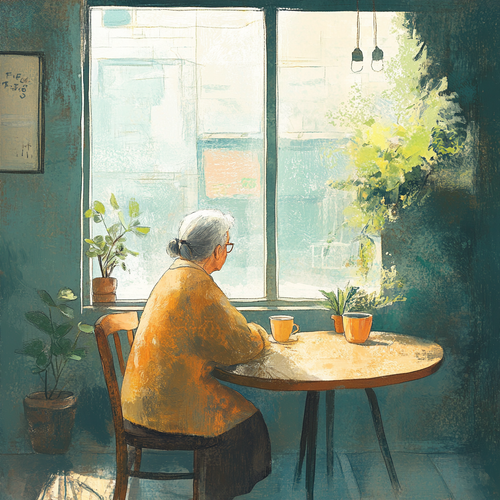 slowalkeroy_Inside_a_cafe_a_rear_side_view_of_Korean_grandmothe_c9ae58ac-e6a5-48aa-a9e3-166f80f87130.png