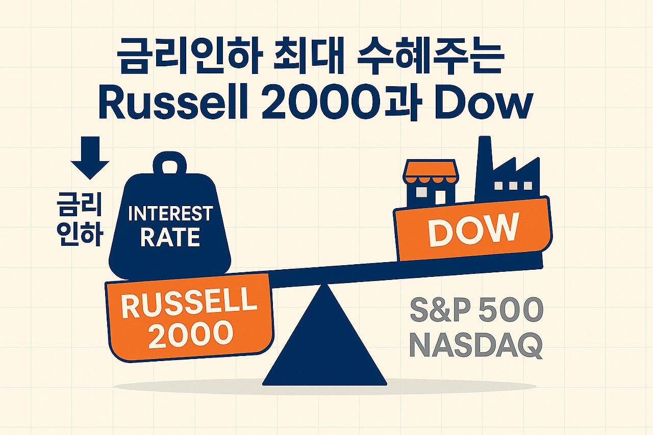금리인하 최대 수혜주는 Russell2000과 Dow!