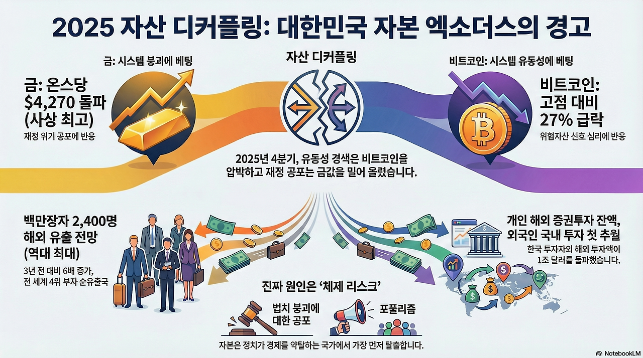 자산 제각각, 금·달러·비트코인 디커플링의 진실