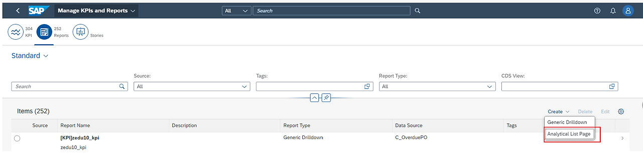 [그림 6-49] Manage KPI & Reports 생성 - ALP 유형 생성.png