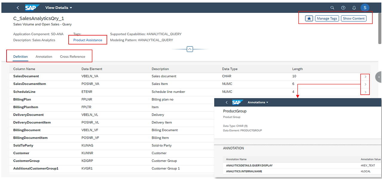 [그림 6-23] View Browser의 CDS View Detail 화면.png
