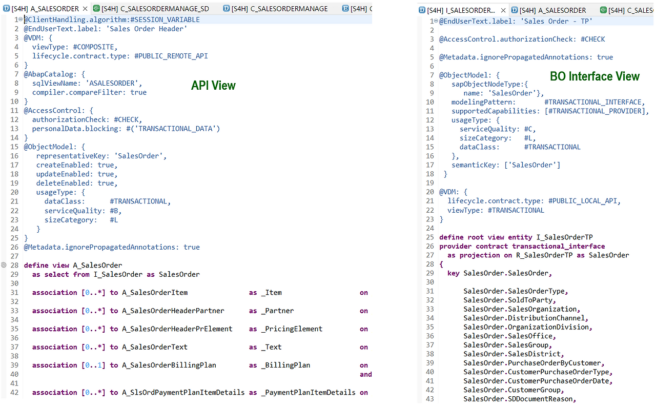 [그림 7-62] 표준 CDS View 참조 - API View, BO Interface View.png