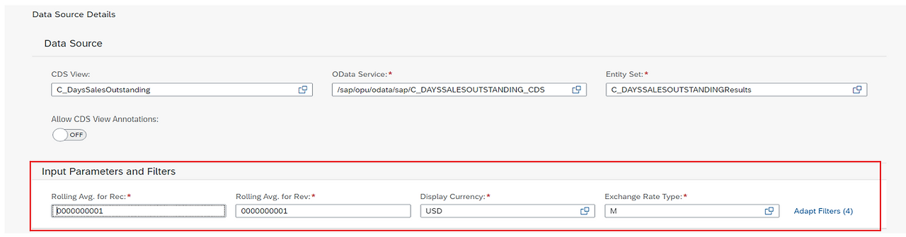 [그림 6-40] Manage KPIs & Reports - KPI 생성(Input Parameters & Filter 지정).png