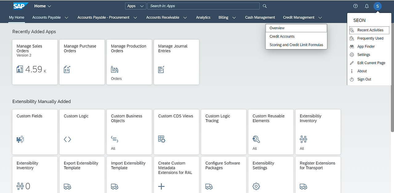[그림 5-3]Fiori Launchpad에서의 Fiori App 실행.png