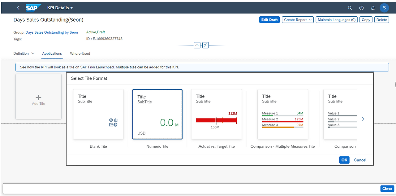 [그림 6-48] Generic Report 생성 - App Tile 생성.png