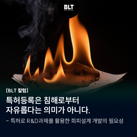 특허등록은 특허침해로부터 자유롭다는 의미가 아니다 -특허로 R&D과제를 활용한 회.png