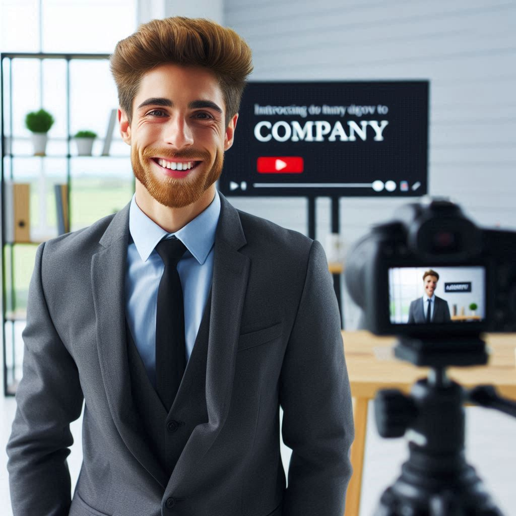 회사 대표가 유튜브로 회사를 소개하는 이미지.png
