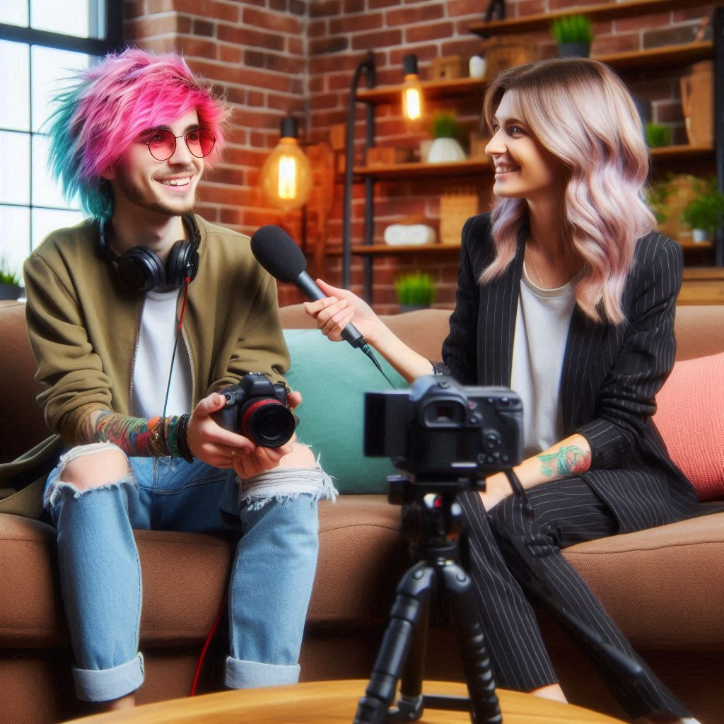 유튜버가 인터뷰를 하는 이미지.png