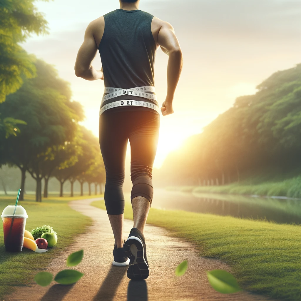 DALL·E 2024-01-09 16.14.39 - An inspirational image showing the back view of a person running, symbolizing motivation for diet and exercise. The person is in athletic wear, sugges.png