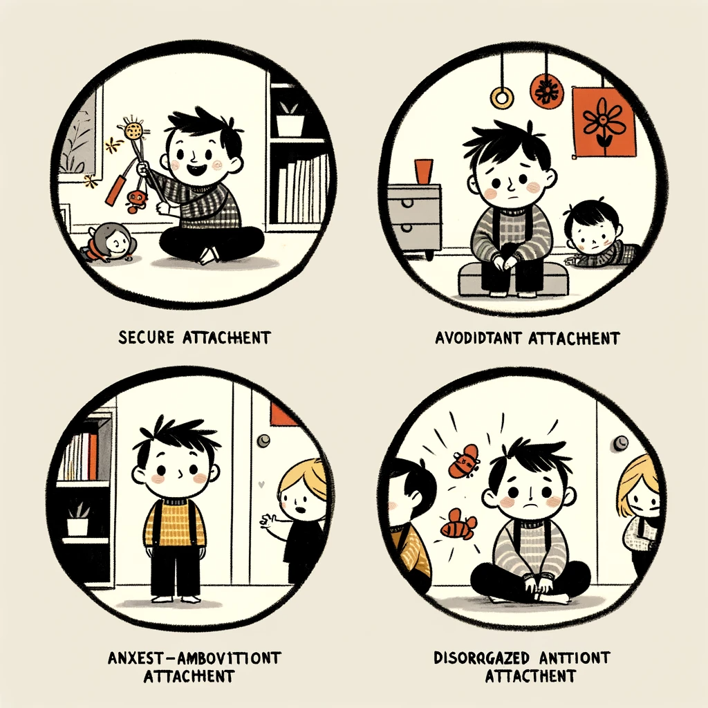 DALL·E 2024-01-17 17.46.53 - A comic strip in the style of a children's book illustration with loose line work and a simple, casual style, reminiscent of Uniqlo's minimalism. The .png