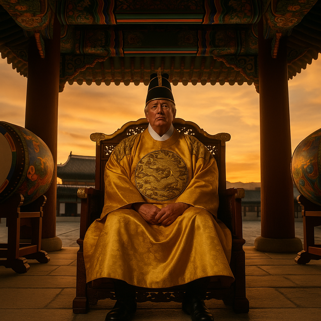 20250616_1928_Golden Trump at Gyeongbokgung_simple_compose_01jxw4dsn9fwkbs4qgqt6bhm1x.png
